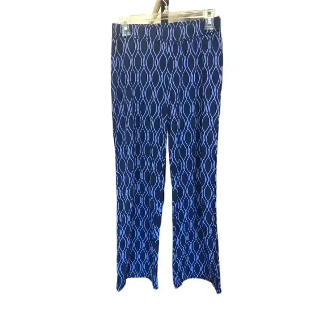 KATHERINE WAY Blue Pattern UPF Stretch Pants - size XS